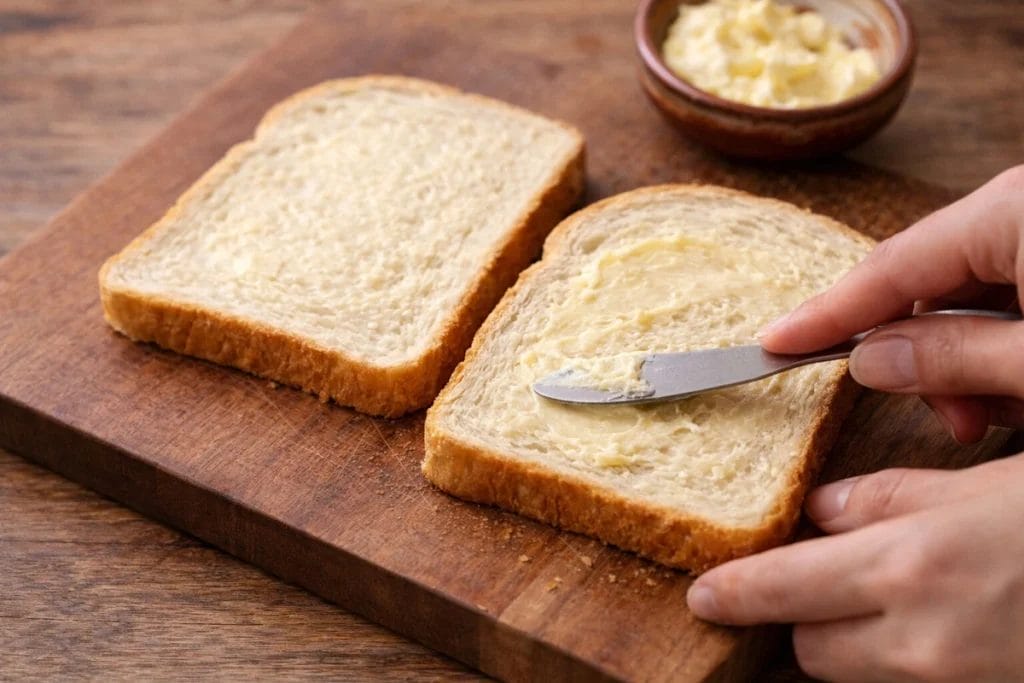 Steps by Grilled Cheese Sandwich