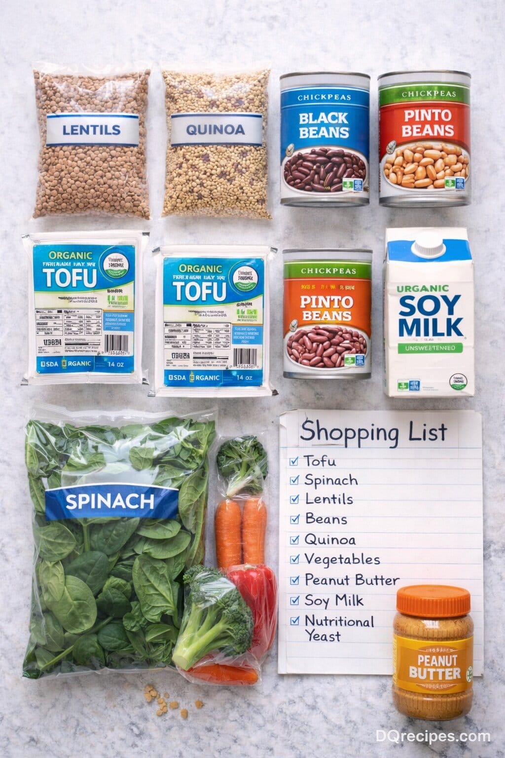 7 day vegan protien shopping