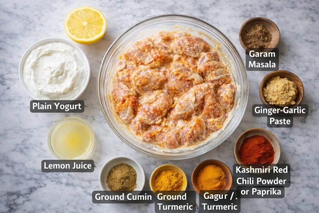 Butter chicken marinade ingredients