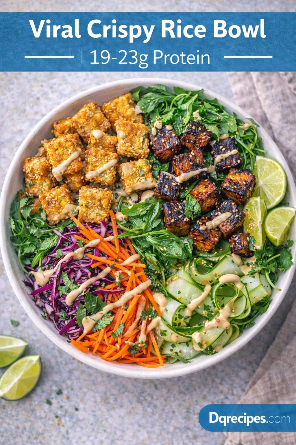 Crispy Rice Bowl with Spicy Cashew Dressing