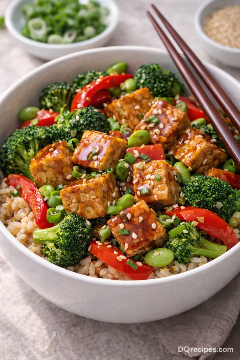 Vegan Protien Teriyaki Tempeh Bowl