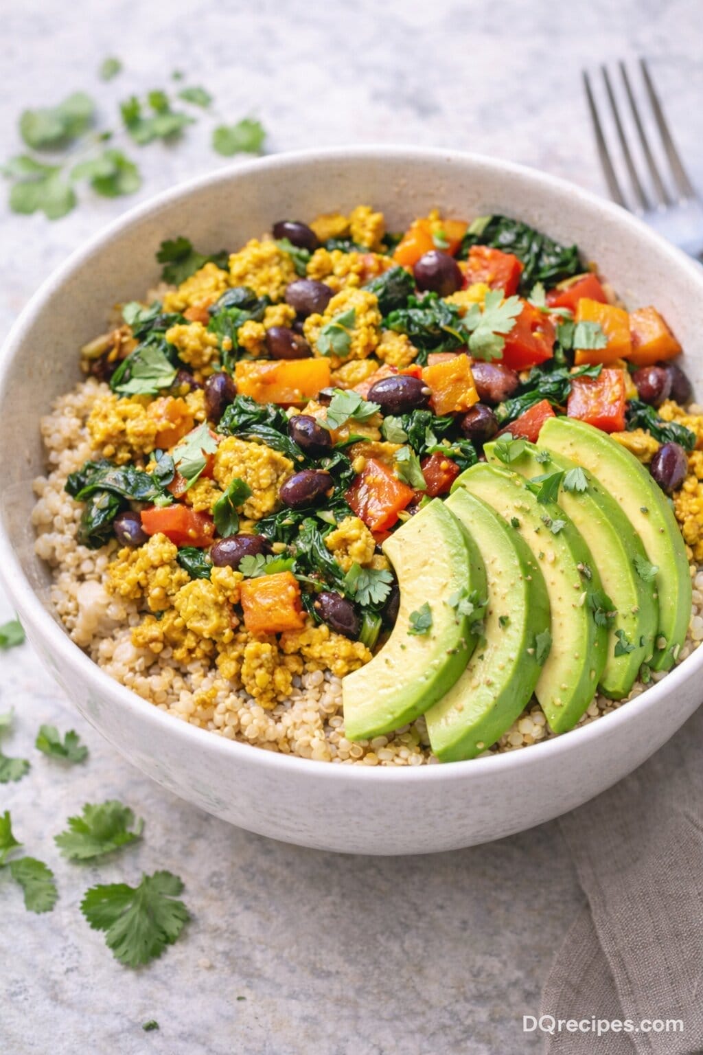 Vegan Protien Tofu Scramble Bowl